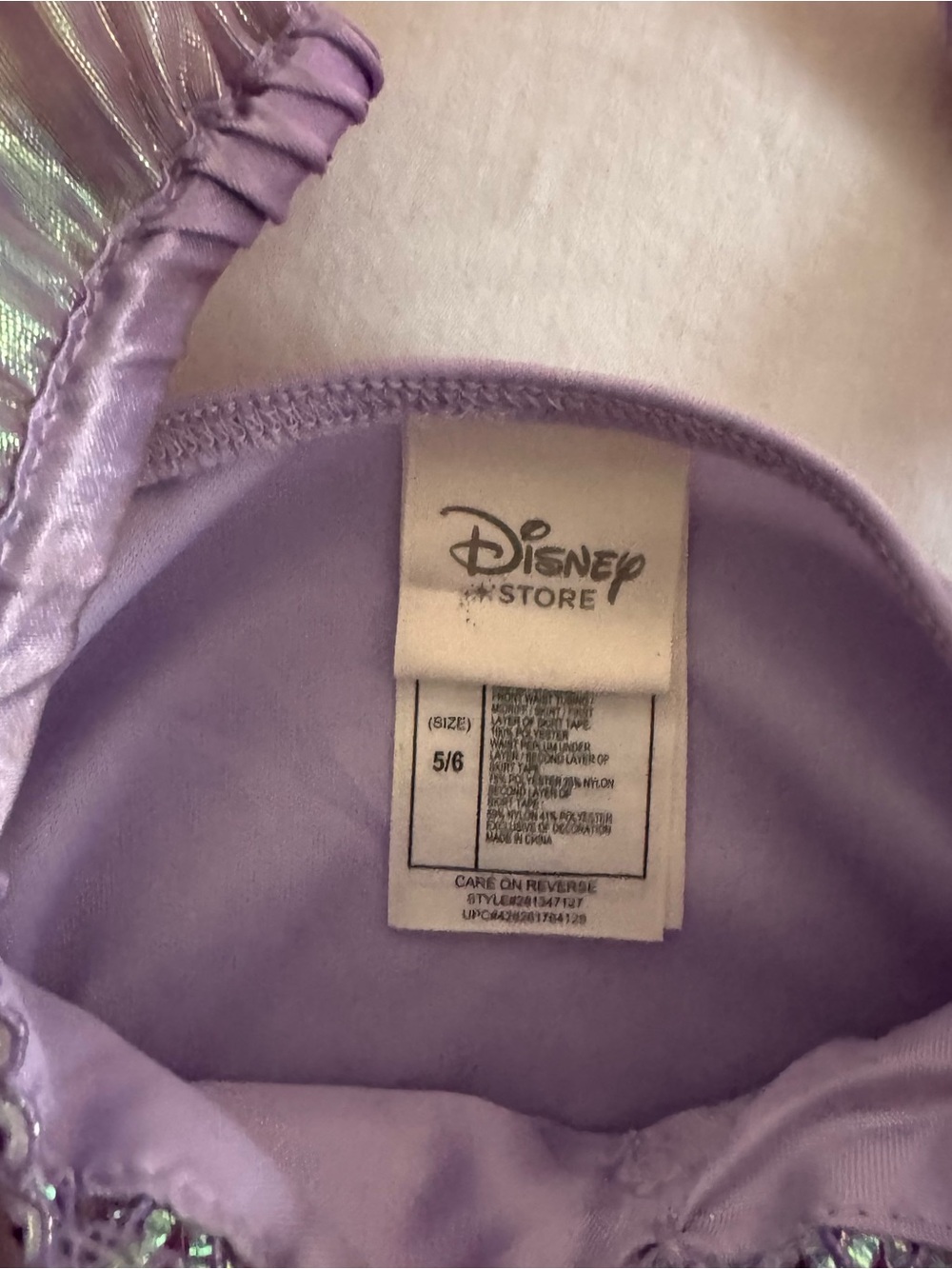 Disney Purple and Teal little Mermaid Dress Costume - Picture 4 of 4